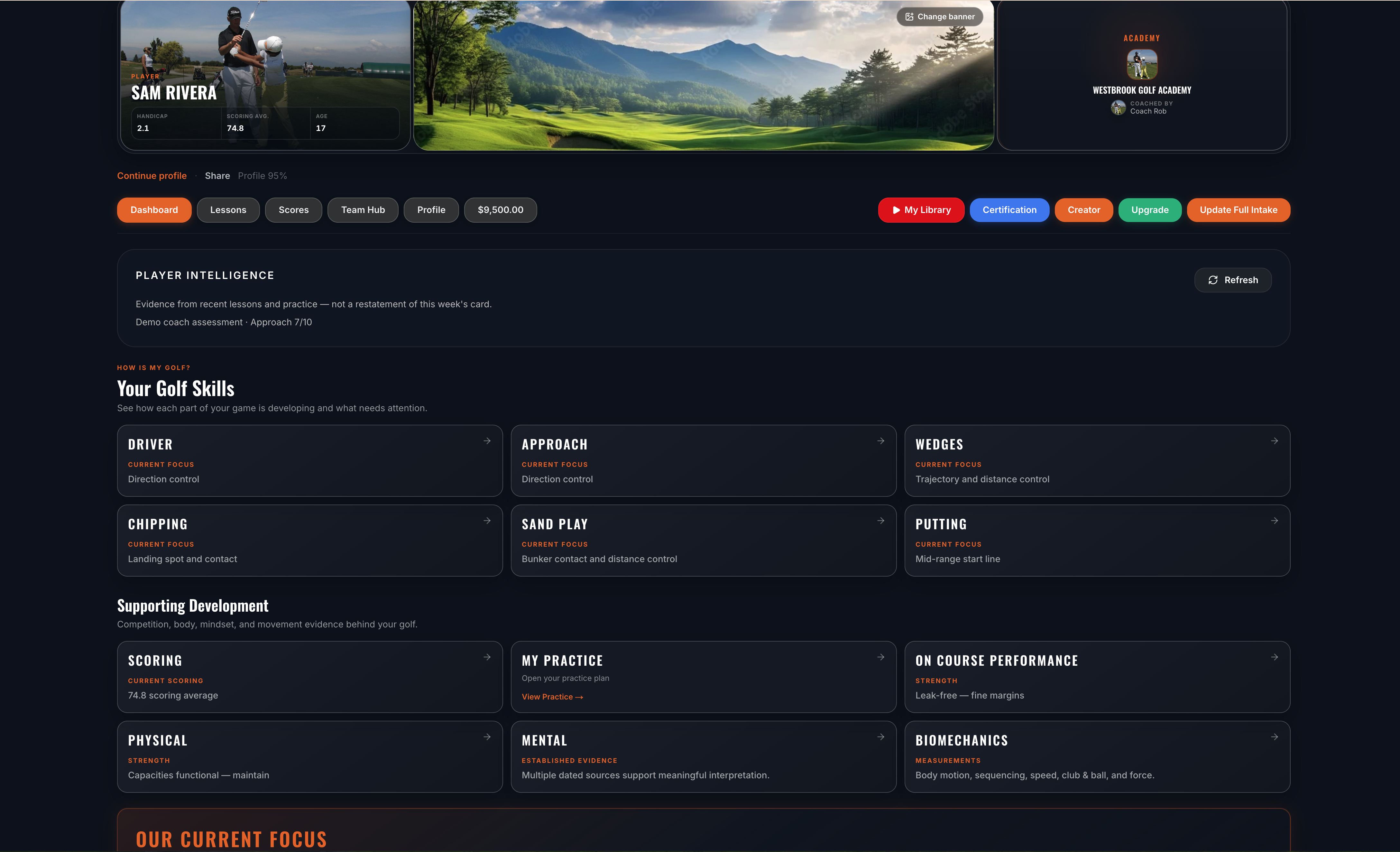 Player Dashboard